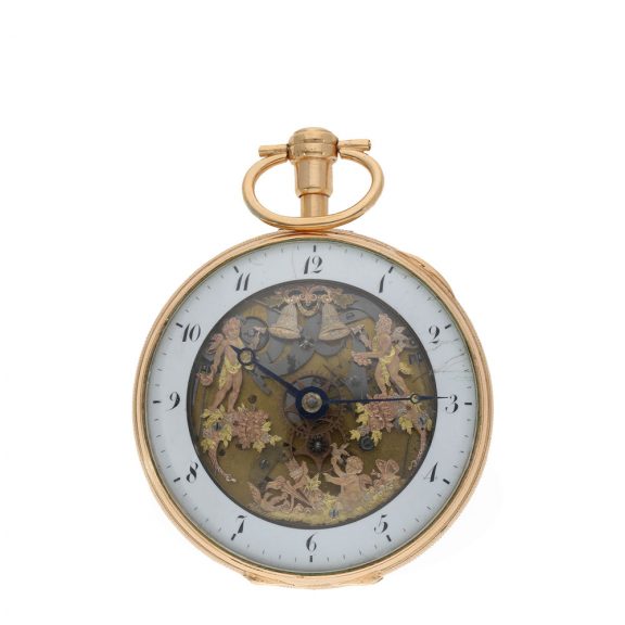 Swiss silver skeletonized Jacquemart pocket watch Circa 1810