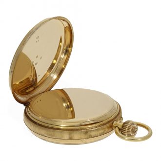 English 18 carat gold chronometer with center seconds Circa 1871