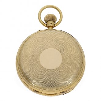English 18 carat gold chronometer with center seconds Circa 1871