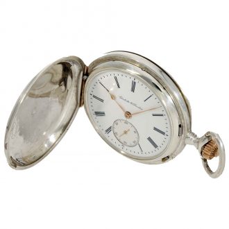 German silver full hunter cased possibly apprentice watch Circa 1893