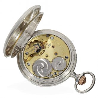 German silver full hunter cased possibly apprentice watch Circa 1893