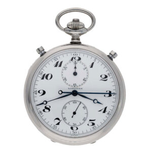 Swiss stainless steel split seconds chronograph Circa 1945