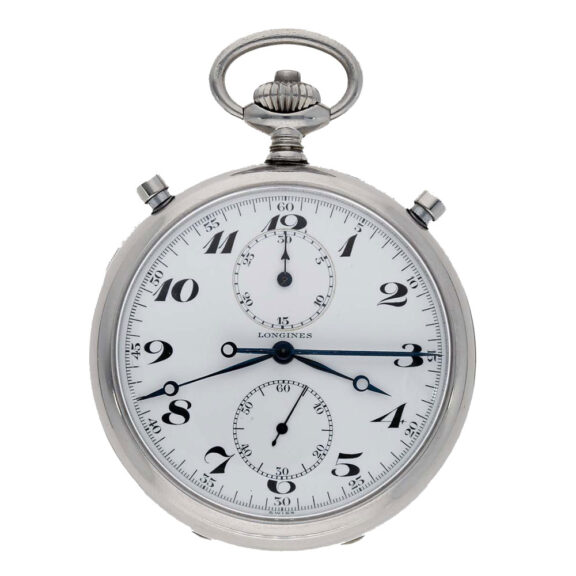 Swiss stainless steel split seconds chronograph Circa 1945