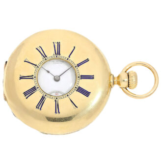 Swiss very rare gold and enamel pocket watch Circa 1865