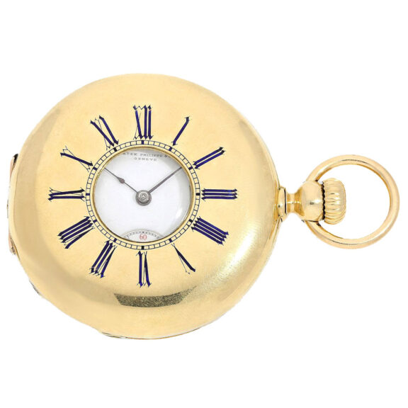 Swiss very rare gold and enamel pocket watch Circa 1865
