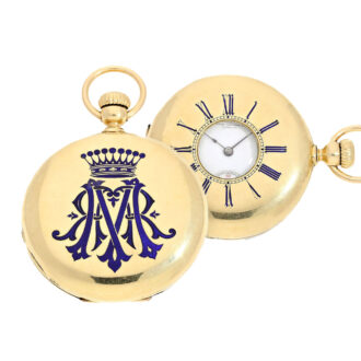 Swiss very rare gold and enamel pocket watch Circa 1865