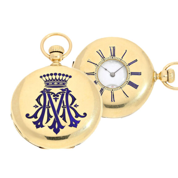 Swiss very rare gold and enamel pocket watch Circa 1865 Swiss very rare gold and enamel pocket watch Circa 1865