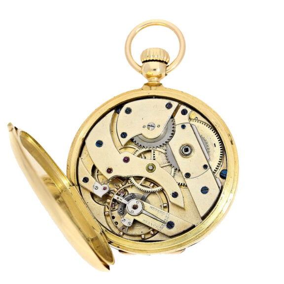 Swiss very rare gold and enamel pocket watch Circa 1865 Swiss very rare gold and enamel pocket watch Circa 1865