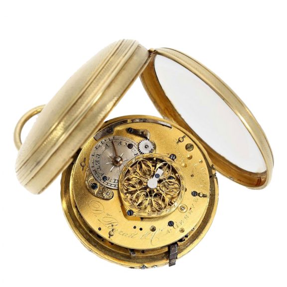 Swiss extraordinary gilt silver verge watch with finest enamel painting Circa 1790 Swiss extraordinary gilt silver verge watch with finest enamel painting Circa 1790