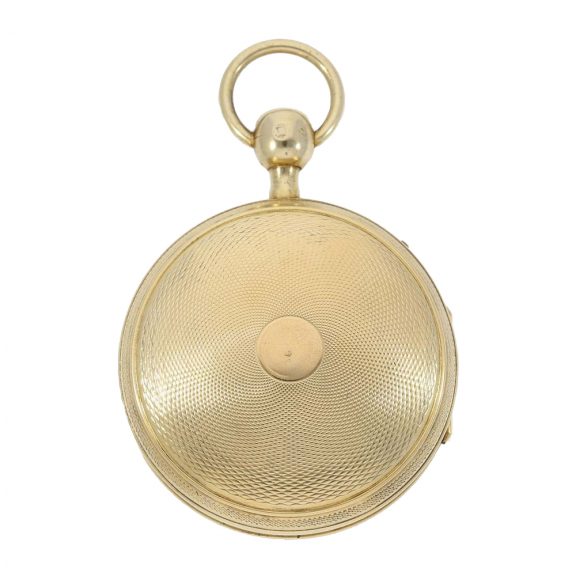 Swiss extraordinary gilt silver verge watch with finest enamel painting Circa 1790 Swiss extraordinary gilt silver verge watch with finest enamel painting Circa 1790