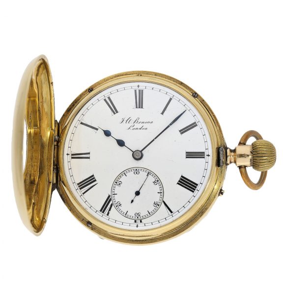 English half hunting case pocket watch Circa 1896 English half hunting case pocket watch Circa 1896