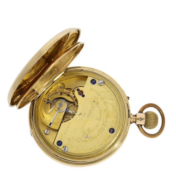 English half hunting case pocket watch Circa 1896 English half hunting case pocket watch Circa 1896