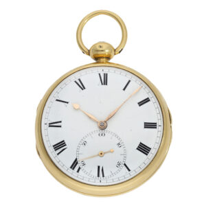 English 18 carat gold pocket watch with chronometer escapement Circa 1802