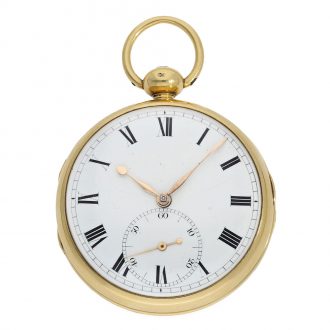 English 18 carat gold pocket watch with chronometer escapement Circa 1802