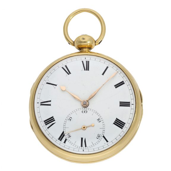 English 18 carat gold pocket watch with chronometer escapement Circa 1802