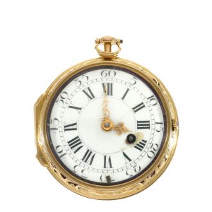 German 18 carat gold watch with early Adam & Eve automaton Circa 1710