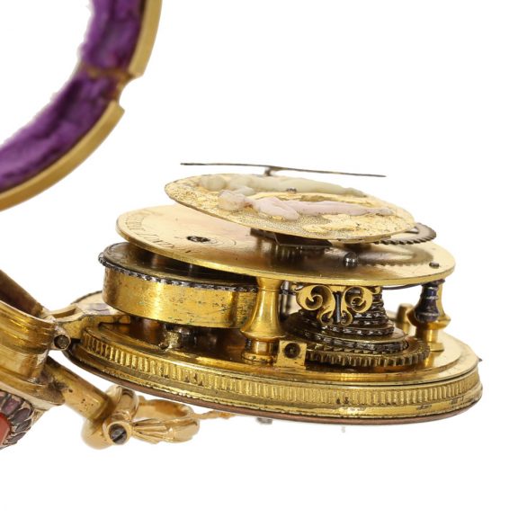 German 18 carat gold watch with early Adam & Eve automaton Circa 1710 German 18 carat gold watch with early Adam & Eve automaton Circa 1710