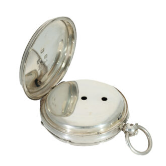 English silver “Duo in Uno” chronometer watch with power reserve Circa 1869