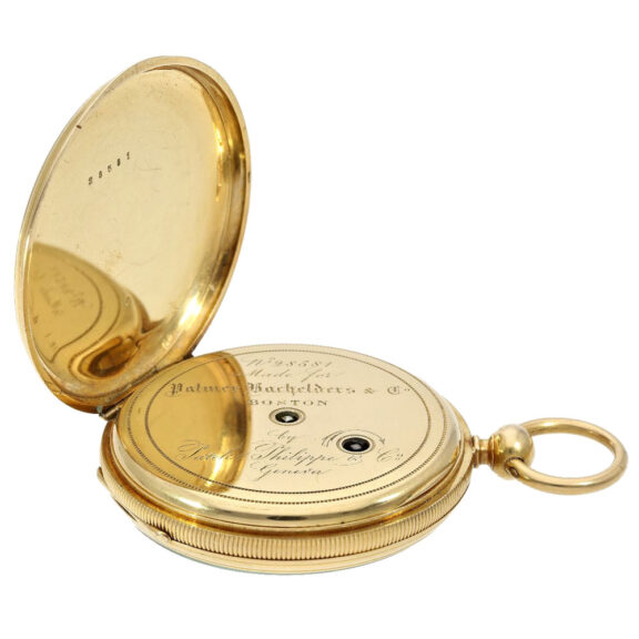 Very early, interesting gold open faced lever watch Circa 1868 Very early, interesting gold open faced lever watch Circa 1868