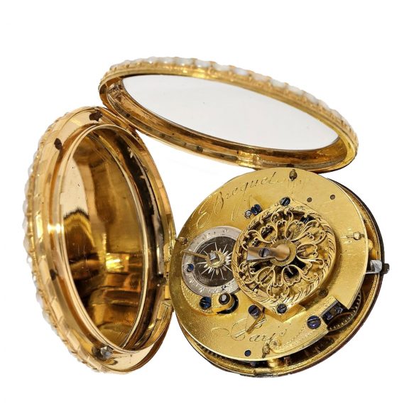 French rare and very fine gold enamel verge watch Circa 1790 French rare and very fine gold enamel verge watch Circa 1790