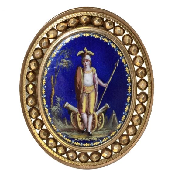 French rare and very fine gold enamel verge watch Circa 1790 French rare and very fine gold enamel verge watch Circa 1790