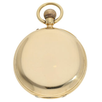 This watch boasts an 18 Carat gold plain case with Hallmarks London 1885 and a dustcover with a dedication from 1886