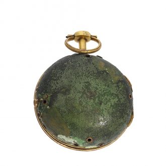 French brass early small coach clock with alarm Circa 1760 French brass early small coach clock with alarm Circa 1760
