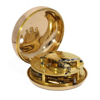 Rare English 18K gold pair cased chronometer Circa 1805