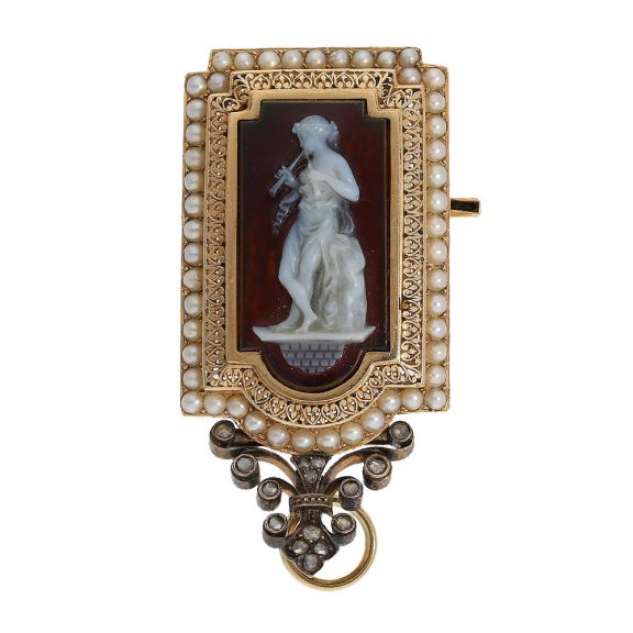 French Louis XV gold pocket watch with stone inlays Circa 1875 French Louis XV gold pocket watch with stone inlays Circa 1875