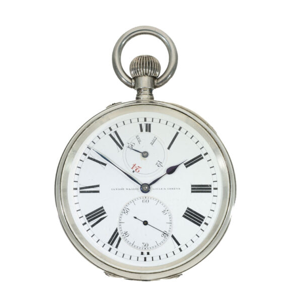 Swiss silver deck watch with chronometer escapement Circa 1908