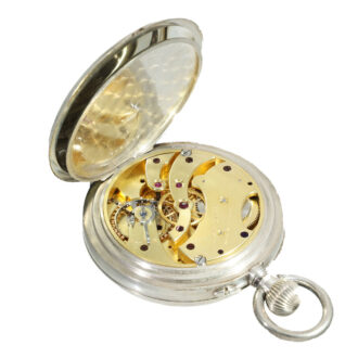 Swiss silver deck watch with chronometer escapement Circa 1908