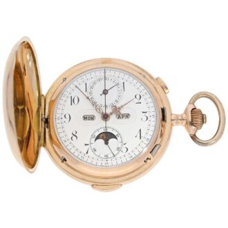 Swiss gold complicated repeating chronograph Circa 1900