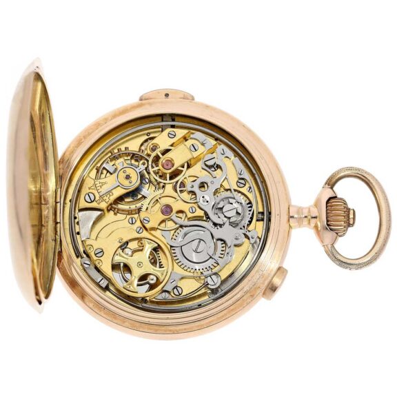 Swiss gold complicated repeating chronograph Circa 1900 Swiss gold complicated repeating chronograph Circa 1900