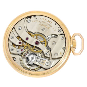 Swiss very fine 18 K pink gold dress pocket watch circa 1942