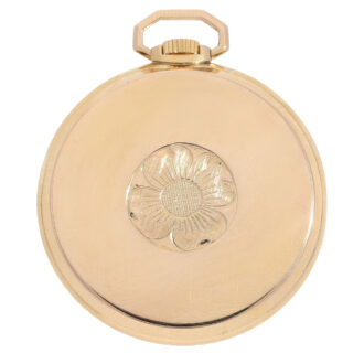 Swiss very fine 18 K pink gold dress pocket watch circa 1942