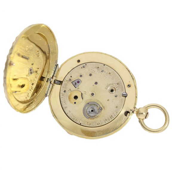 Unique French gold and enamel chatelaine watch Circa 1820 Unique French gold and enamel chatelaine watch Circa 1820