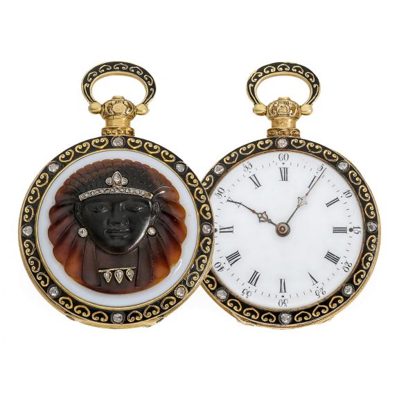 French gold and enamel Neo Renaissance Lépine watch Circa 1870