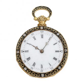 French gold and enamel Neo Renaissance Lépine watch Circa 1870