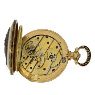 French gold and enamel Neo Renaissance Lépine watch Circa 1870