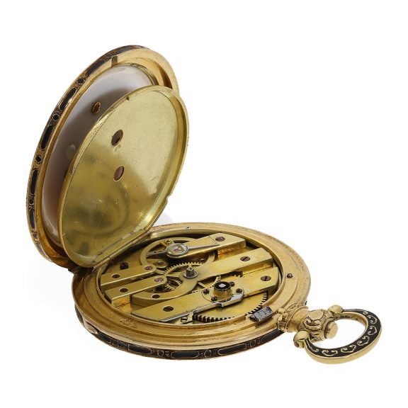 French gold and enamel Neo Renaissance Lépine watch Circa 1870 French gold and enamel Neo Renaissance Lépine watch Circa 1870