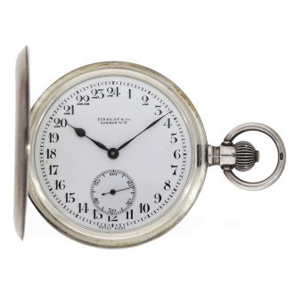 Swiss silver chronometer with a 24 hour dial Circa 1930