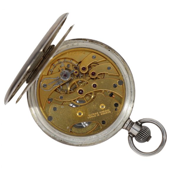 Swiss silver chronometer with a 24 hour dial Circa 1930 Swiss silver chronometer with a 24 hour dial Circa 1930