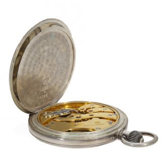 Swiss silver chronometer with a 24 hour dial Circa 1930