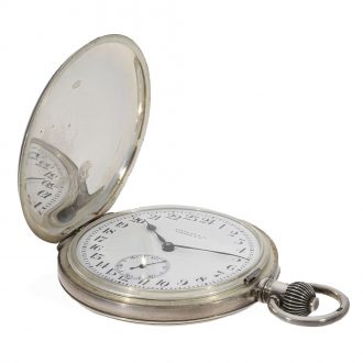 Swiss silver chronometer with a 24 hour dial Circa 1930