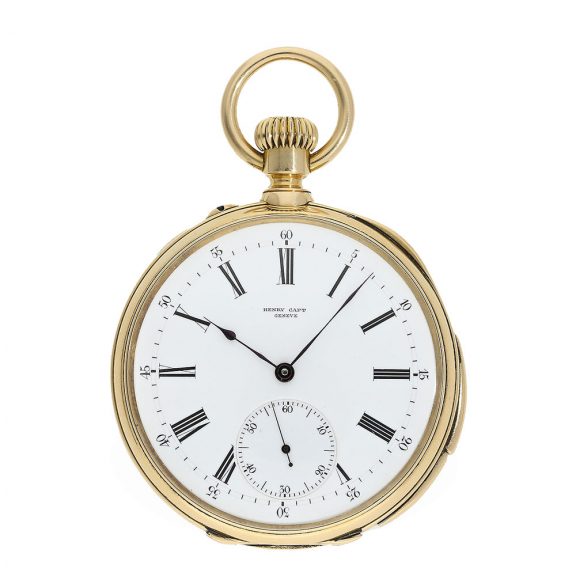 Swiss gold five minute repeating lever watch Circa 1880