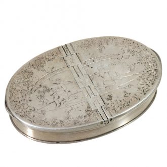 German silver snuff box with concealed verge watch Circa 1720