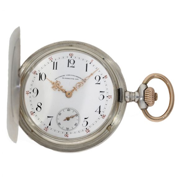 German silver large Glashütte apprentice watch Circa 1910