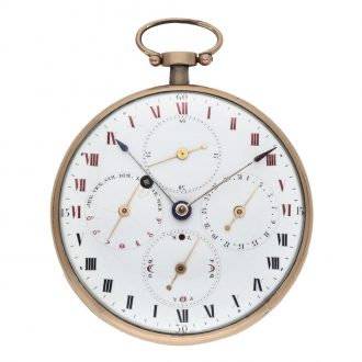 Swiss silver and gold astronomical pocket watch Circa 1780