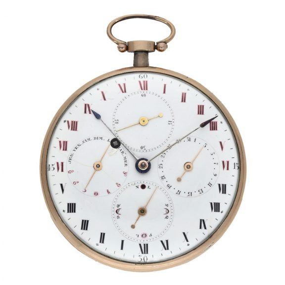 Swiss silver and gold astronomical pocket watch Circa 1780