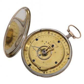 Swiss silver and gold astronomical pocket watch Circa 1780